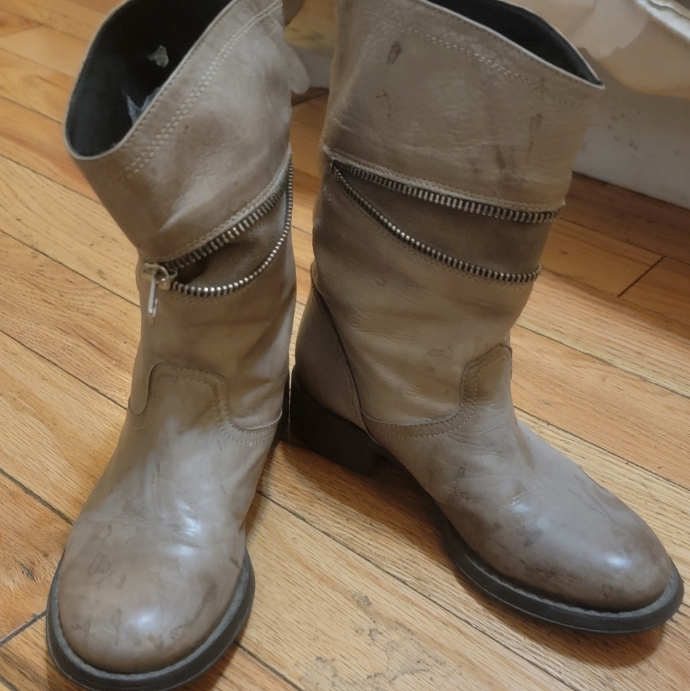 Cordani Zipper Slouchy Moto Boots Ankle